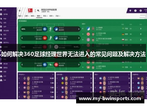如何解决360足球经理世界无法进入的常见问题及解决方法